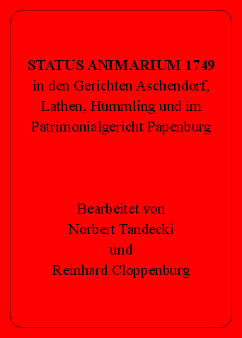 Status animarum in Gerichten Aschendorf, Lathen, Hümmling und im Patrimonialgericht Papenburg